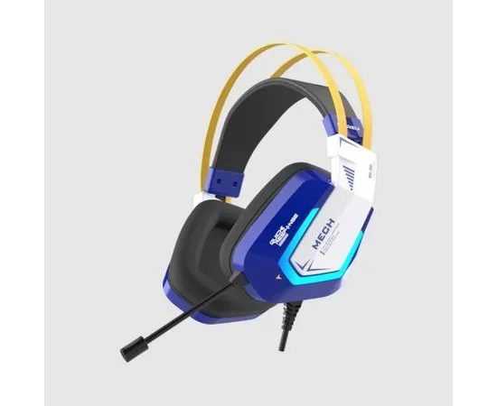 Наушники с микрофоном Dareu EH732 Mecha Blue, синий