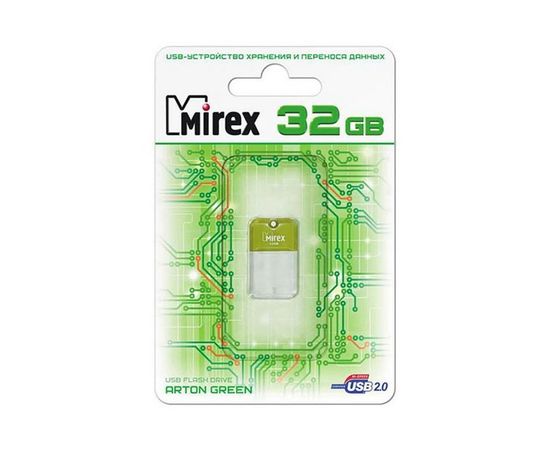 USB Flash-накопитель 32Gb (Mirex, Arton) зеленый (13600-FMUAGR32)