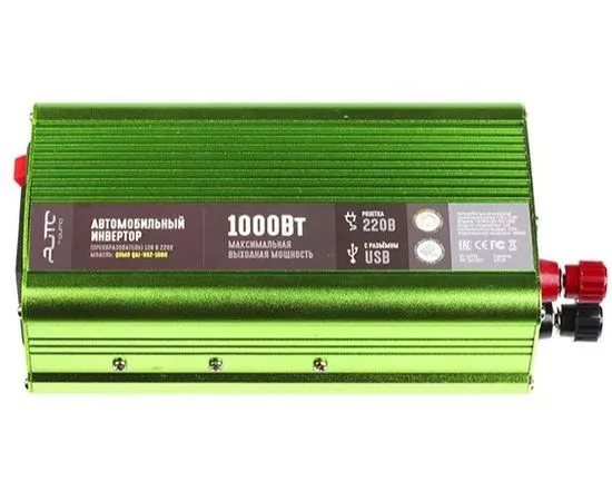 Инвертор 12V -> 220V, мощность 1000Вт (QUMO QAI-902-1000) (33796), фото 2