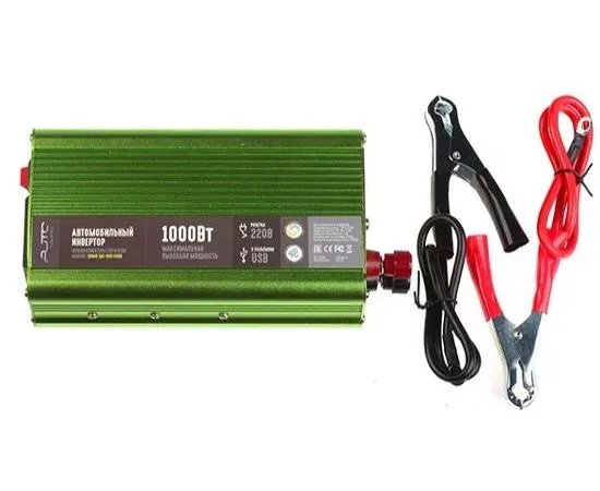 Инвертор 12V -> 220V, мощность 1000Вт (QUMO QAI-902-1000) (33796), фото 3