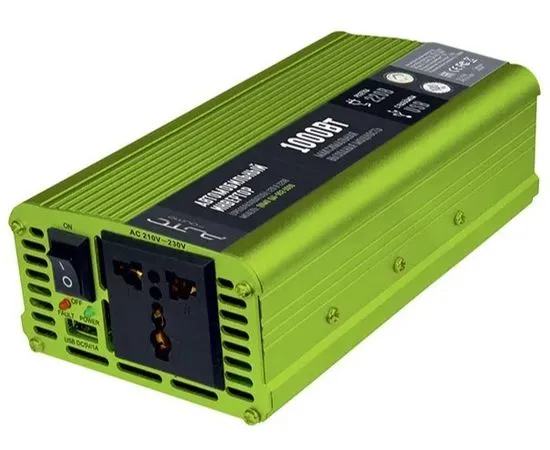 Инвертор 12V -> 220V, мощность 1000Вт (QUMO QAI-902-1000) (33796)