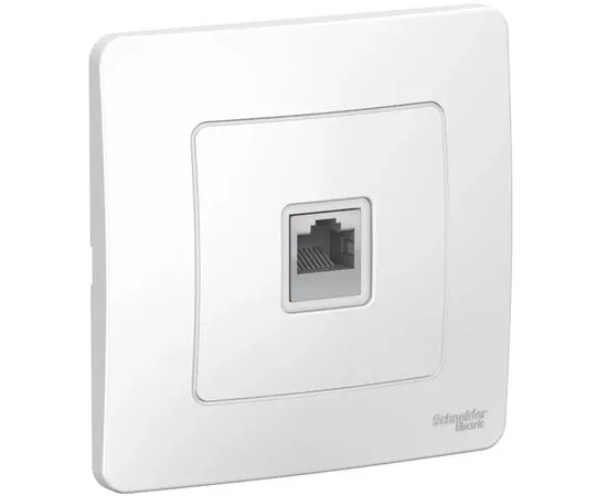 Розетка внутренняя 1xRJ-45 (8P8C) Cat. 5e UTP, одинарая., Blanca, белый (Schneider Electric) (BLNIS045001)