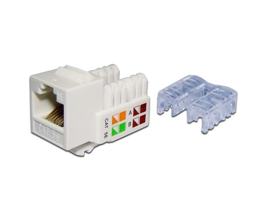 Модуль Keystone Cat 5e UTP, 90 градусов, неэкранированный, белый (Lanmaster) (NM-KSTU90/WH)