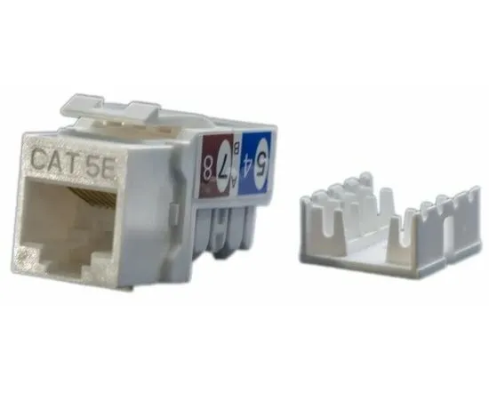 Модуль Keystone Cat 5e UTP, 90 градусов, неэкранированный, белый (Hyperline) (KJ9-8P8C-C5e-90-WH)