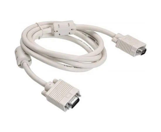 Кабель VGA сигнальный 10m HD15M/HD15M (Buro, белый) (CAB016S-10M)