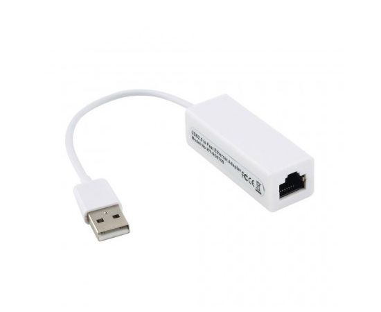 Сетевая карта (USB2.0) 10/100 Mbit, KS-is KS-449, белый