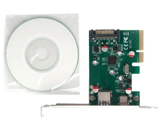 Плата расширения PCI-E x4 -> USB3.0 + USB3 Type-C  (Gembird) (SPCR-02), фото 4