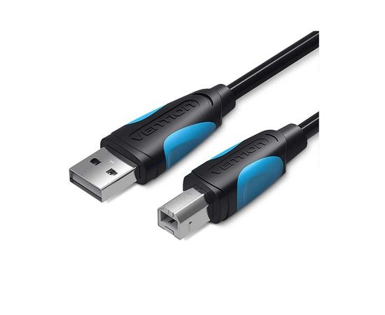 Кабель USB2.0 5m (Vention) 2 фильтра, черный (VAS-A16-B500)