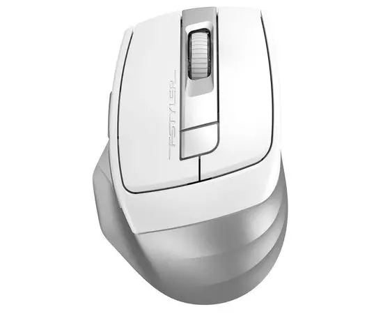 Мышь A4 Tech FB35C Dual Mode BT/Radio USB, встроенный аккумулятор, серебристый/белый (FB35C ICY WHITE), Цвет: Белый/Серый