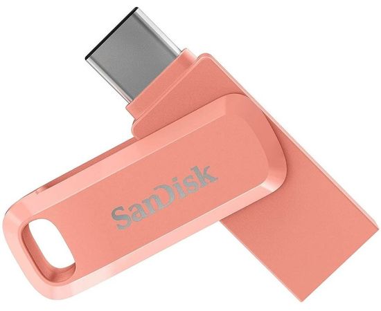 USB Flash-накопитель 256Gb USB 3.1/USB Type-C (SanDisk, Ultra Dual Drive Go) Pink, розовый (SDDDC3-256G-G46PC)