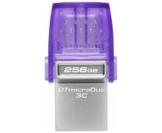 USB Flash-накопитель 256Gb USB 3.2/USB Type-C (KINGSTON, DataTraveler microDuo 3C) фиолетовый (DTDUO3CG3/256GB)
