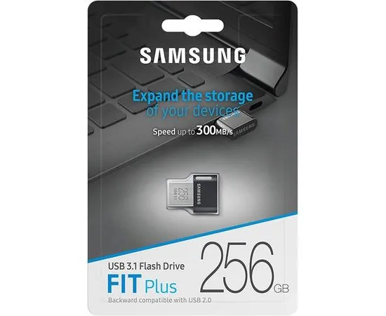 USB Flash-накопитель 256Gb USB 3.1 (Samsung, FIT Plus) черный (MUF-256AB/APC), фото 5