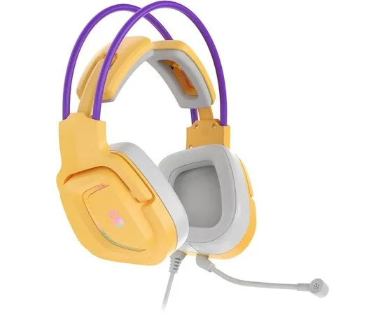 Наушники с микрофоном A4 Tech Bloody G575 ROYAL VIOLET, желтый/фиолетовый (G575 /ROYAL VIOLET/ USB), фото 3