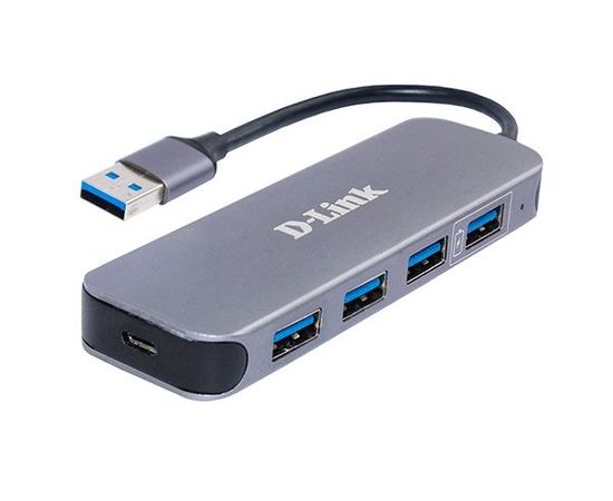 USB-разветвитель (хаб) USB3.0 -> USB3.0, 3 порта, 1 порт для зарядки моб.устройств, с БП, D-Link (DUB-1340/D1A)