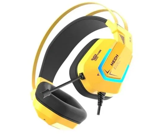 Наушники с микрофоном Dareu EH732 Yellow, желтый, фото 3