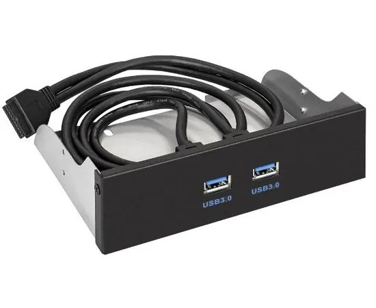 Панель лицевая U5H-615 в 5.25" отсек корпуса, 2*USB3.0 (Exegate) (EX289289RUS)