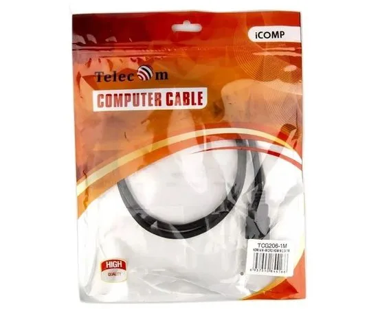 Кабель micro-HDMI (M) - HDMI (M) 1m v2.0 (Telecom) 3D, Ethernet, черный (TCG206-1M), фото 2
