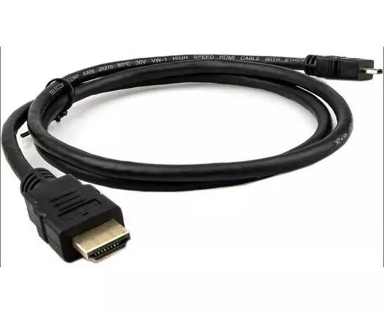 Кабель micro-HDMI (M) - HDMI (M) 2m v2.0 (Telecom) 3D, Ethernet, черный (TCG206-2M)