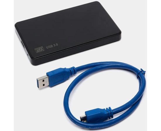 Карман для винчестера SATA 2.5" -> USB3.0 (noName, DM-2508) пластик, черный (57912)