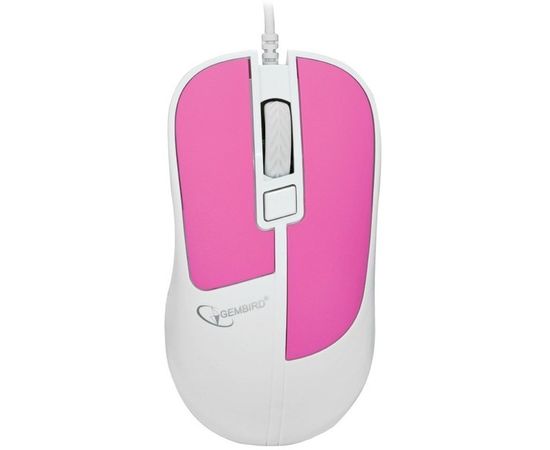 Мышь Gembird MOP-410, USB, розовый/белый (MOP-410-P)