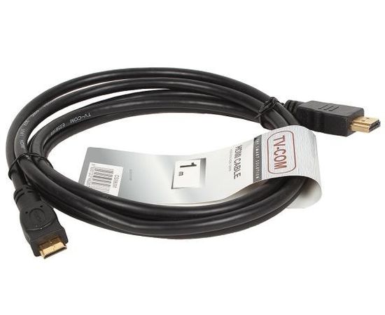 Кабель mini-HDMI (M) - HDMI (M) 1m v1.4 (VCOM) 3D, черный (CG580M-1M)
