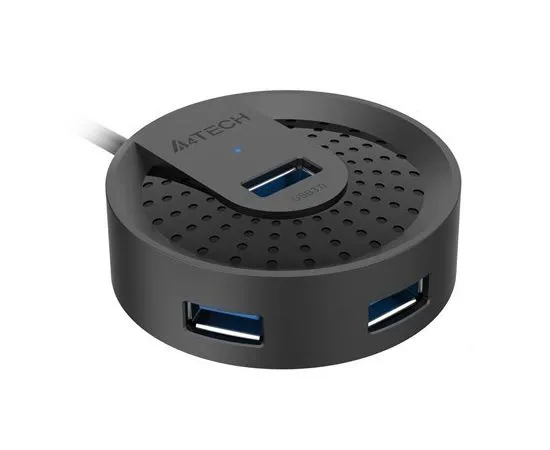 USB-разветвитель (хаб) USB Type-C -> USB3.0, 4 порта, A4 Tech, черный (HUB-30C)