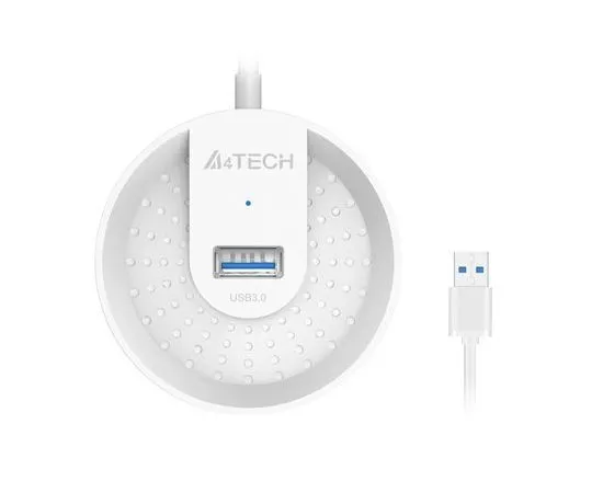 USB-разветвитель (хаб) USB3.0 -> USB3.0, 4 порта, A4 Tech, белый (HUB-30 White), фото 2