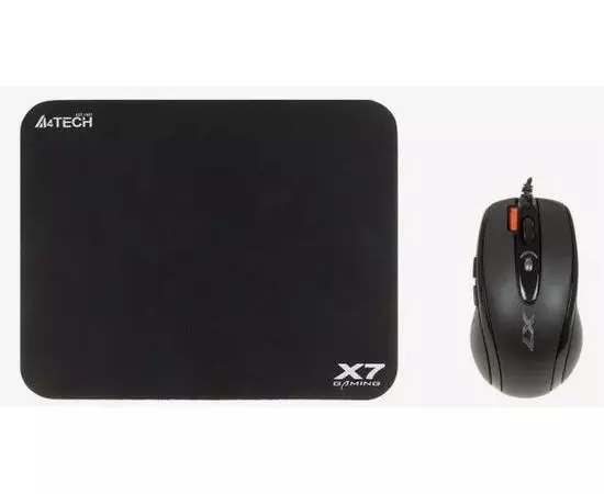 Комплект A4 мышь игровая X-710BK + коврик X7-200MP, USB (X-7120)