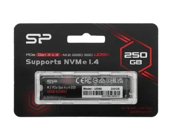 Накопитель SSD M.2 250Gb Silicon Power UD90 (SP250GBP44UD9005), фото 2