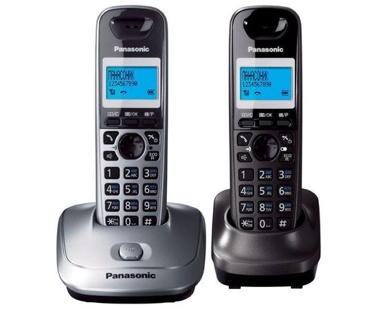 Телефон DECT Panasonic KX-TG2512RU1, серый металлик