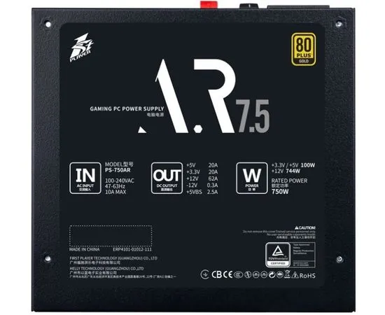 Блок питания 750W (1STPLAYER, AR 750W GOLD) (PS-750AR)