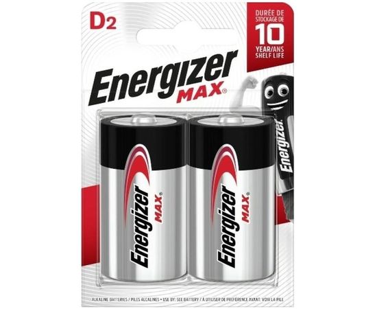 Батарейка D (LR20) Energizer Alkaline Power - 2шт в упаковке, цена за 2шт. (EN LR20/2BL)