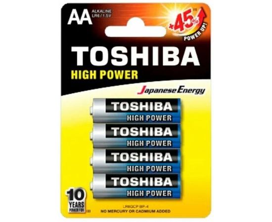 Батарейка (размер AA, R6) Toshiba - упаковка 4шт, цена за 4шт (TH R6/4BL)