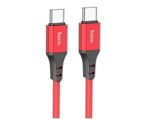 Кабель USB 2.0 Type-C (M), PD, 1m (HOCO) X86 Spear 60W, красный (6931474778031)
