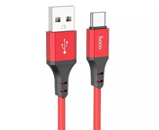 Кабель USB2.0 AM -> Type-C, 1m (HOCO) X86 Spear, красный (6931474778000)