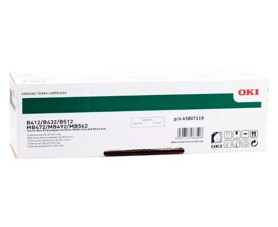 Картридж Oki  B412/432/512/MB472/492/562 3k (45807119)
