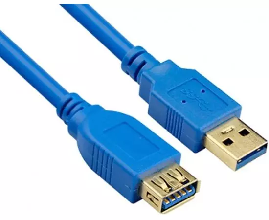 Кабель удлинитель USB3.0 AM -> AF, 0.5m (VCOM) синий (VUS7065-0.5M)
