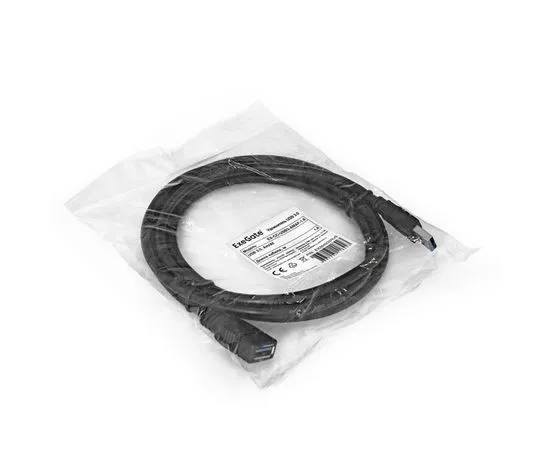 Кабель удлинитель USB3.0 AM -> AF, 1m (ExeGate EX-CC-USB3-AMAF-1.0) черный (EX284931RUS), фото 2