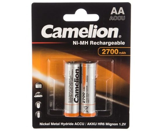 Аккумулятор (размер АА, HR6) Camelion 2700mAh Always Ready - упаковка 2 шт, цена за 2шт (CM AA2700mAh/2BL AR)