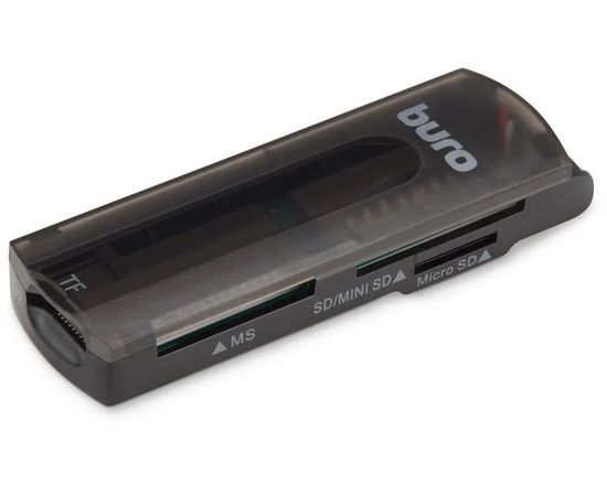 Картридер внешний USB2.0 Buro BU-CR-108, черный