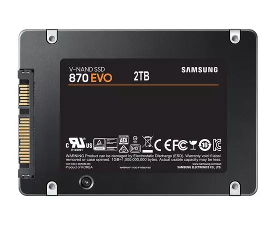 Накопитель SSD 2Tb Samsung 870 EVO (MZ-77E2T0BW), фото 2