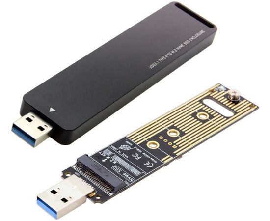 Карман для винчестера m.2 NVMe -> USB3.0 (noName) черный (93431)
