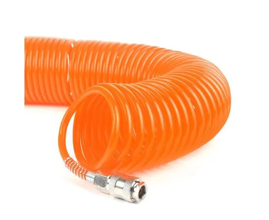 Воздушный спиральный шланг с фитингами рапид 10м, 6х8 мм, 15 бар, оранжевый, Patriot SPE (830902000), фото 2