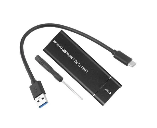 Карман для винчестера m.2 SATA -> USB3.0 (noName) алюминий, черный (57926)