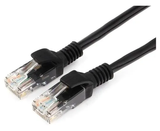 Патч-корд 1м. UTP 5e (Cablexpert) черный, медь (PP10-1M/BK)