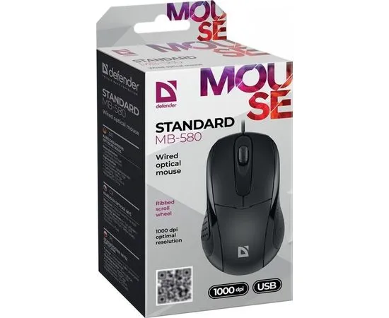 Мышь Defender Standard MB-580 USB, черный (52580), фото 5