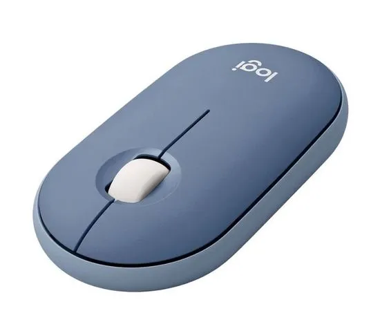 Мышь Logitech M350 Pebble Blue Grey, серо-голубой (910-006655), фото 2