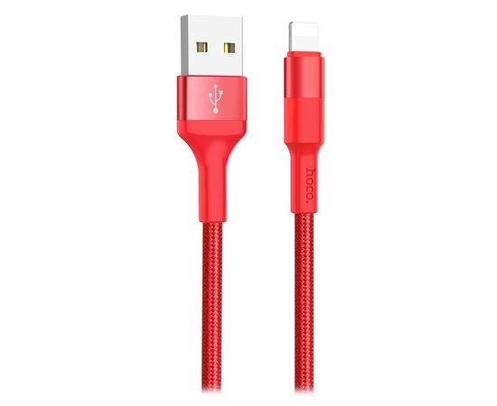 USB-кабель для Apple 8pin Lightning 1м. (HOCO) X26 Xpress, красный (6957531080206)
