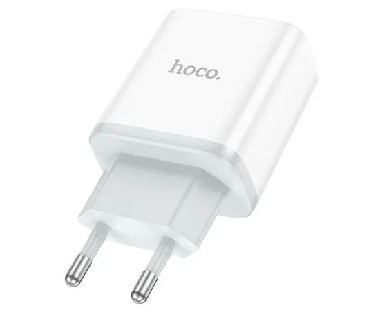 Зарядное устройство HOCO C105A Stage, USB A+C, PD (20W), QC3.0, + кабель Type-C, белый (6931474782922), фото 2