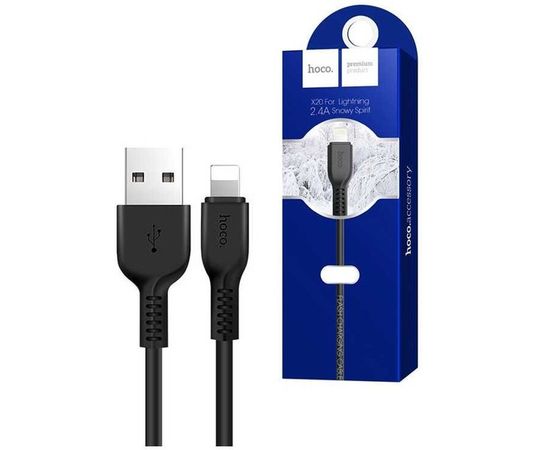USB-кабель для Apple 8pin Lightning 3 м. (HOCO) X20 Flash, черный (6957531068921)